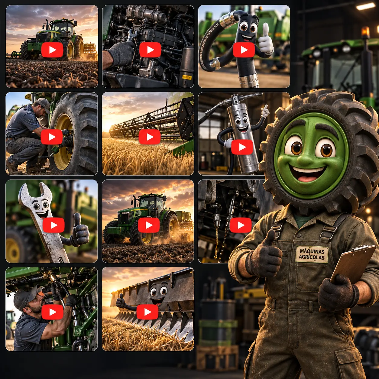 Kit de mídias para Máquinas Agrícolas e Tratores